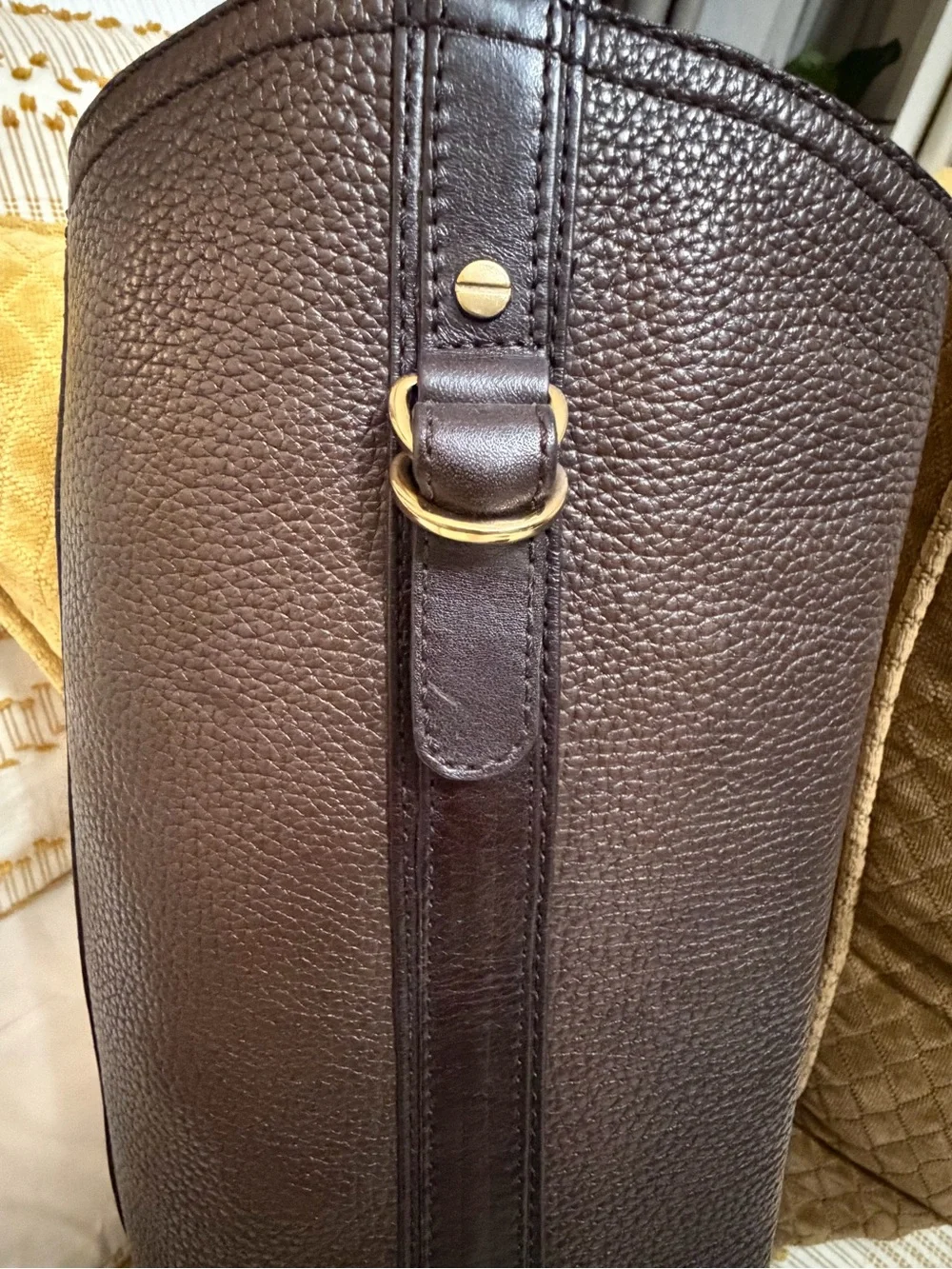 Tory Burch Elina Brown Leather Riding Boot